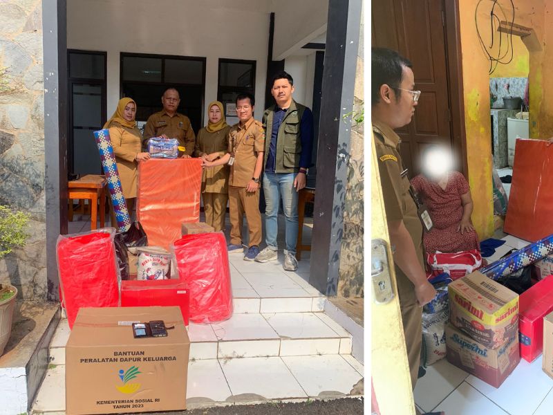 Penyaluran Bantuan Sosial Korban Bencana Alam Rumah Rubuh Karena Angin Kencang