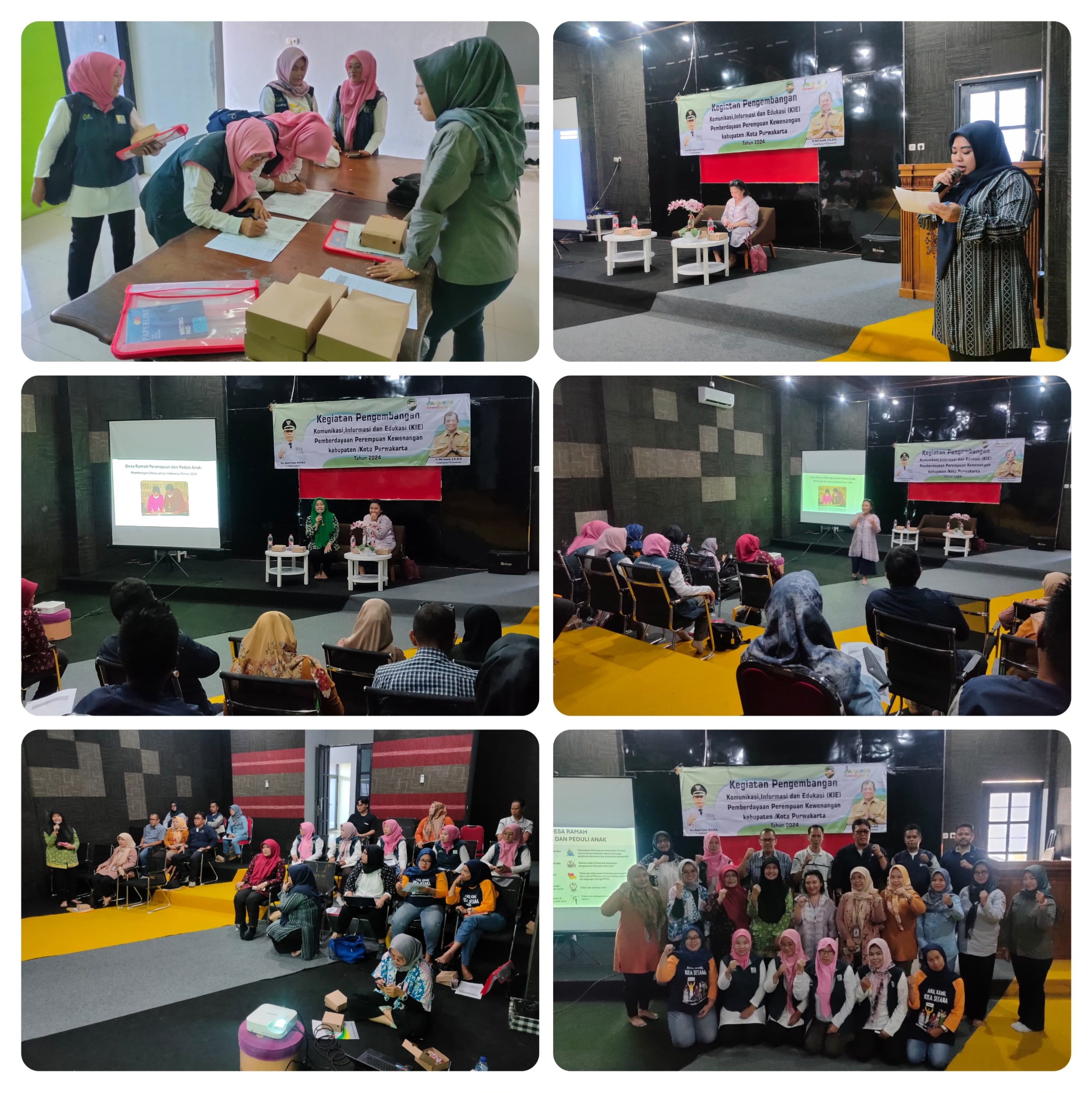 Sosialisasi Desa Ramah Perempuan dan Peduli Anak di Auditorium Dinas Arsip dan Perpustakaan