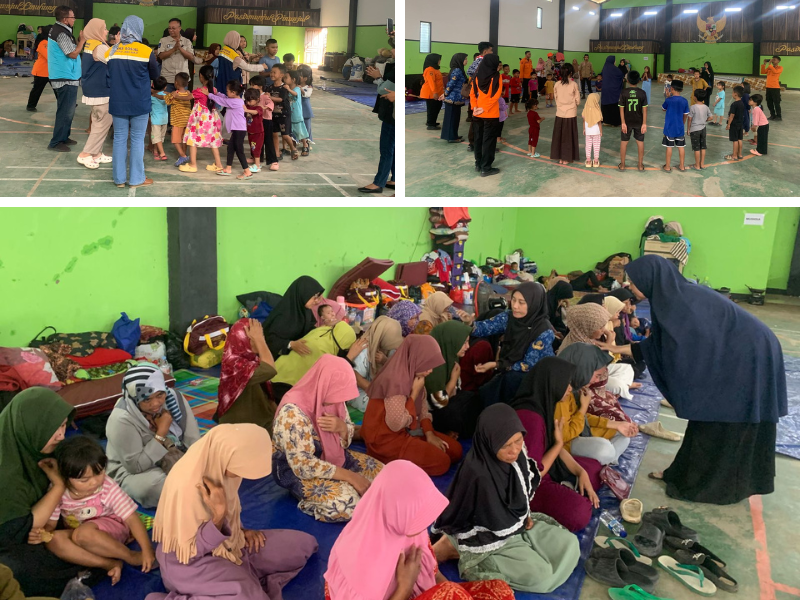 LDP dan Trauma Healing Dinsos Provinsi Jawa Barat Kolaborasi dengan Dinsos P3A Kabupaten Purwakarta di Lokasi Bencana Pergerakan Tanah di Desa Pasir Munjul Kecamatan Sukatani