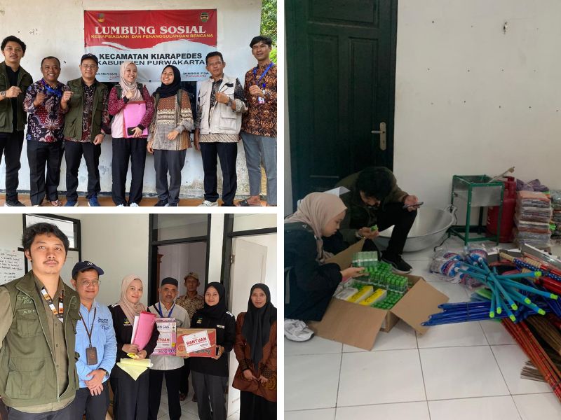 Pendampingan Pengisian Ulang Logistik Lumbung Sosial Oleh Direktorat PSKBA Kemensos RI di Kabupaten Purwakarta